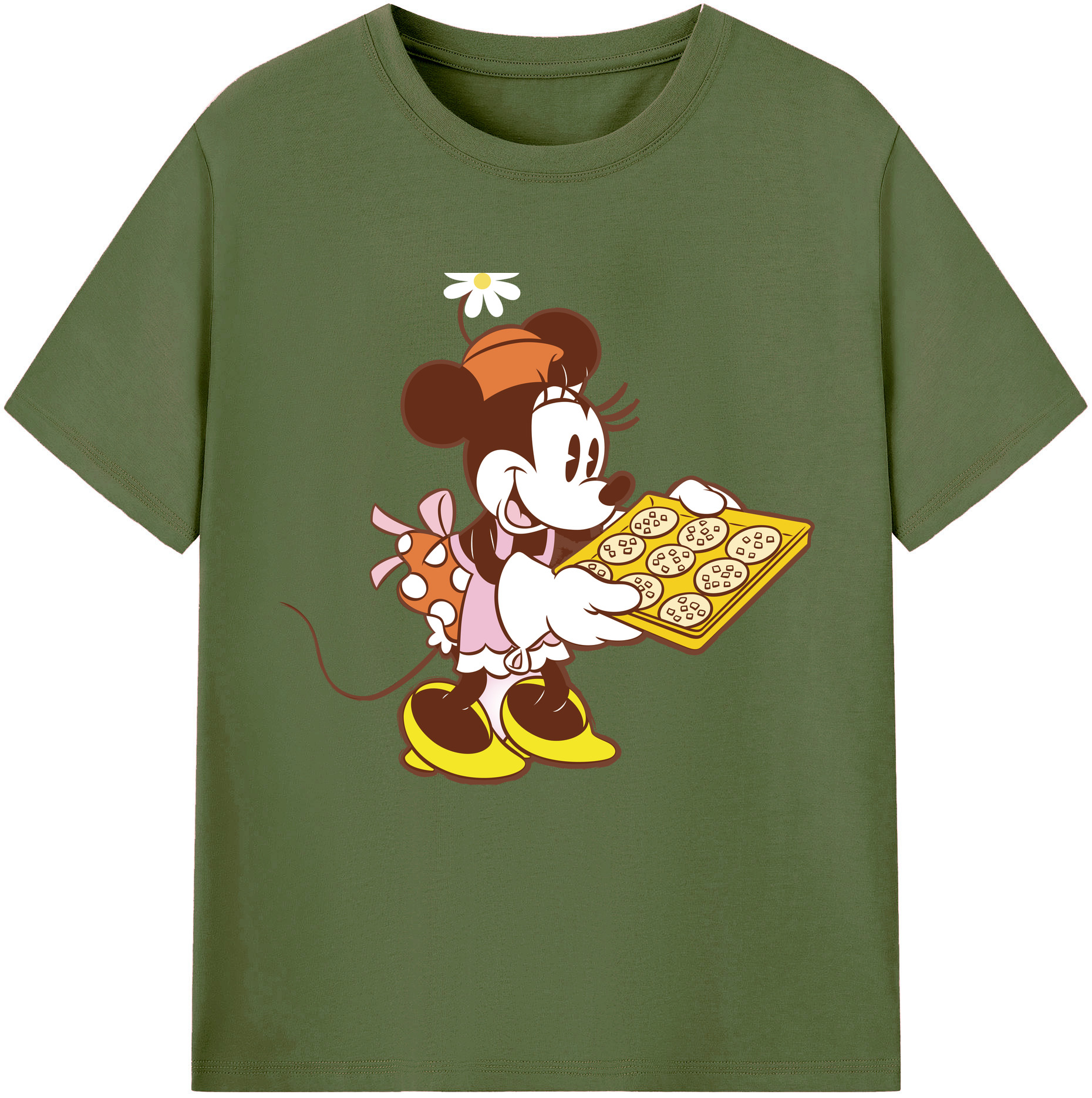 （画像用） ミッキーマウス Mickey Mouse 綿100％半袖Tシャツ（フロントプリント）